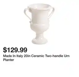 Marshalls Made In Italy 20in Ceramic Two-handle Urn Planter offer