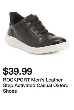 Marshalls ROCKPORT Men's Leather Step Activated Casual Oxford Shoes offer