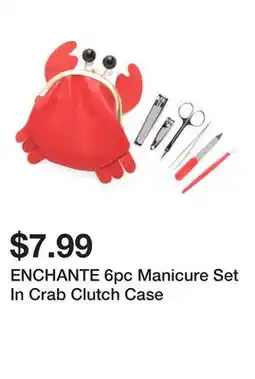 Marshalls ENCHANTE 6pc Manicure Set In Crab Clutch Case offer