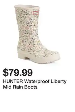 Marshalls HUNTER Waterproof Liberty Mid Rain Boots offer