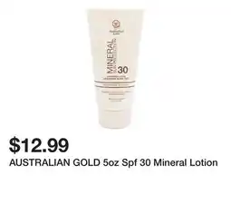 Marshalls AUSTRALIAN GOLD 5oz Spf 30 Mineral Lotion offer