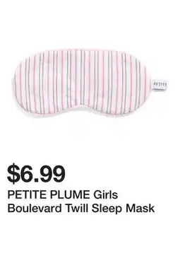 Marshalls PETITE PLUME Girls Boulevard Twill Sleep Mask offer
