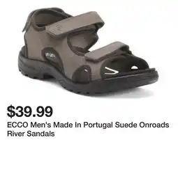 Marshalls ECCO Men's Made In Portugal Suede Onroads River Sandals offer