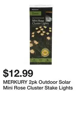Marshalls MERKURY 2pk Outdoor Solar Mini Rose Cluster Stake Lights offer