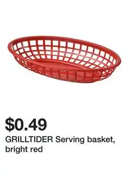Ikea GRILLTIDER Serving basket, bright red offer