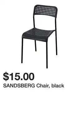 Ikea SANDSBERG Chair, black offer