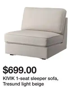 Ikea KIVIK 1-seat sleeper sofa, Tresund light beige offer