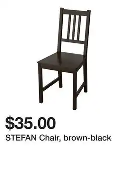 Ikea STEFAN Chair, brown-black offer