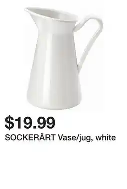 Ikea SOCKERÄRT Vase/jug, white offer