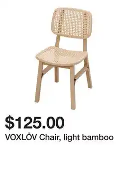Ikea VOXLÖV Chair, light bamboo offer