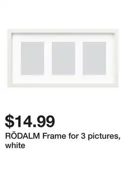 Ikea RÖDALM Frame for 3 pictures, white offer