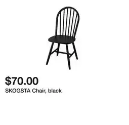 Ikea SKOGSTA Chair, black offer