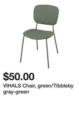 Ikea VIHALS Chair, green/Tibbleby gray-green offer