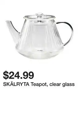 Ikea SKÄLRYTA Teapot, clear glass offer
