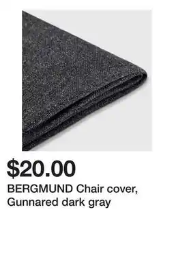 Ikea BERGMUND Chair cover, Gunnared dark gray offer