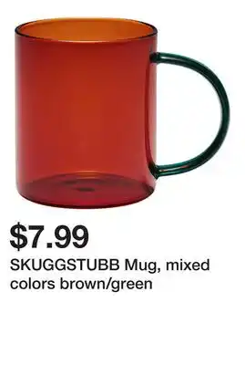 Ikea SKUGGSTUBB Mug, mixed colors brown/green offer