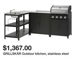Ikea GRILLSKÄR Outdoor kitchen, stainless steel offer