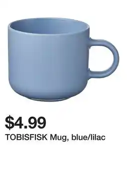 Ikea TOBISFISK Mug, blue/lilac offer