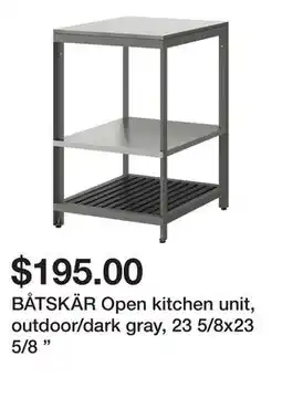 Ikea BÅTSKÄR Open kitchen unit, outdoor/dark gray, 23 5/8x23 5/8 offer