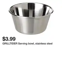 Ikea GRILLTIDER Serving bowl, stainless steel offer