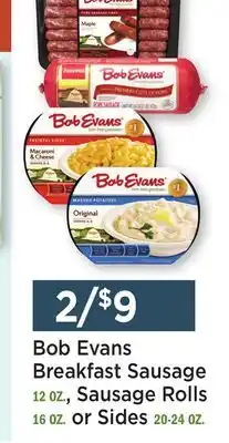 Heinen's Bob Evans Breakfast Sausage 12 OZ., Sausage Rolls 16 OZ. or Sides 20-24 OZ offer