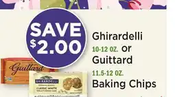 Heinen's Ghirardelli 10-12 OZ. or Guittard 11.5-12 OZ. Baking Chips offer