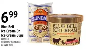 Blue Bell Ice Cream Or Ice Cream Cups