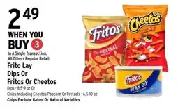 Brookshire's Frito Lay Dips and Fritos Or Cheetos offer