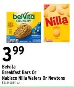 Brookshire's Belvita Breakfast Bars Or Nabisco Nilla Wafers Or Newtons offer