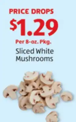 Aldi Sliced White Mushrooms offer