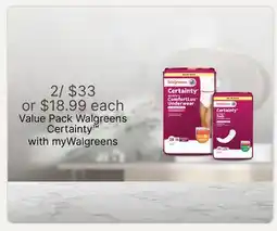 Walgreens Value Pack Walgreens Certainty offer