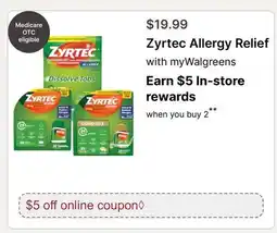 Walgreens Zyrtec Allergy Relief offer
