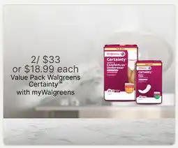 Walgreens Value Pack Walgreens Certainty offer