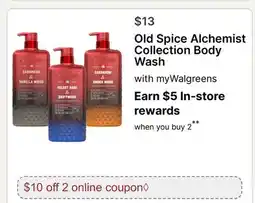 Walgreens Old Spice Alchemist Collection Body Wash offer