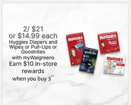 Walgreens Huggies Diapers and Wipes or Pull-Ups or Goodnites offer