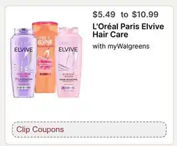 Walgreens L'Oréal Paris Elvive Hair Care offer