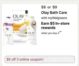 Walgreens Olay Bath Care offer