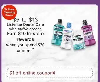 Walgreens Listerine Dental Care offer