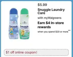 Walgreens Snuggle Laundry Care offer