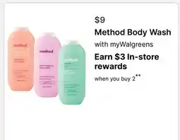 Walgreens Method Body Wash offer
