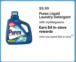 Walgreens Purex Liquid Laundry Detergent offer