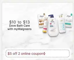 Walgreens Dove Bath Care offer