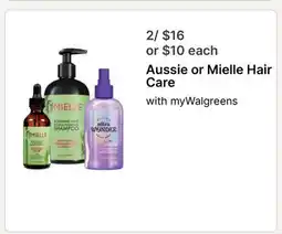 Walgreens Aussie or Mielle Hair Care offer