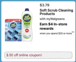 Walgreens Soft Scrub Cleaning Products offer