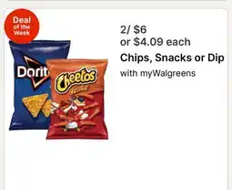 Walgreens Chips, Snacks or Dip offer