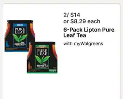 Walgreens 6-Pack Lipton Pure Leaf Tea offer