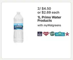Walgreens 1L Primo Water Products offer