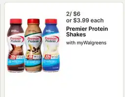 Walgreens Premier Protein Shakes offer