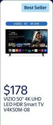 Walmart VIZIO 50 Class 4K UHD LED HDR Smart TV (V4K50M-08) offer