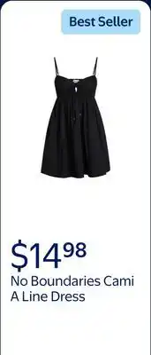 Walmart No Boundaries Cami A Line Dress offer